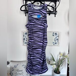 Cupshe Purple and Black Zebra Print Bodycon Dress